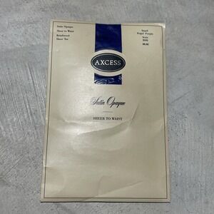 Vintage AXCESS Sheer To Waist Pantyhose Satin Opaque Small Regal Purple Blue